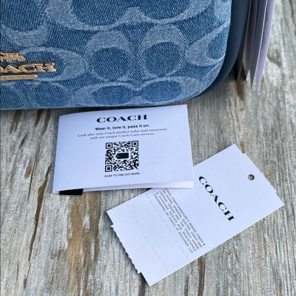 Coach Hadley Mini Denim Crossbody Bag Purse - Picture 11 of 11